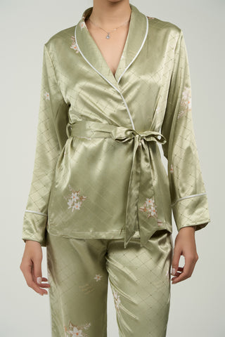 Luxury Wrap Front Belted Pyjama Set